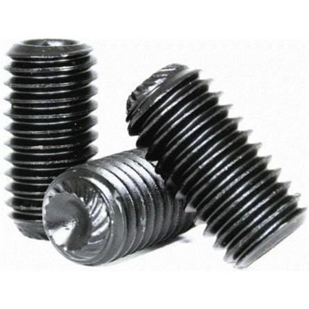 Socket Set Screw, Knurled Cup Point, 5-40 X 3/4, Alloy Steel, Black Oxide, Hex Socket , 100PK